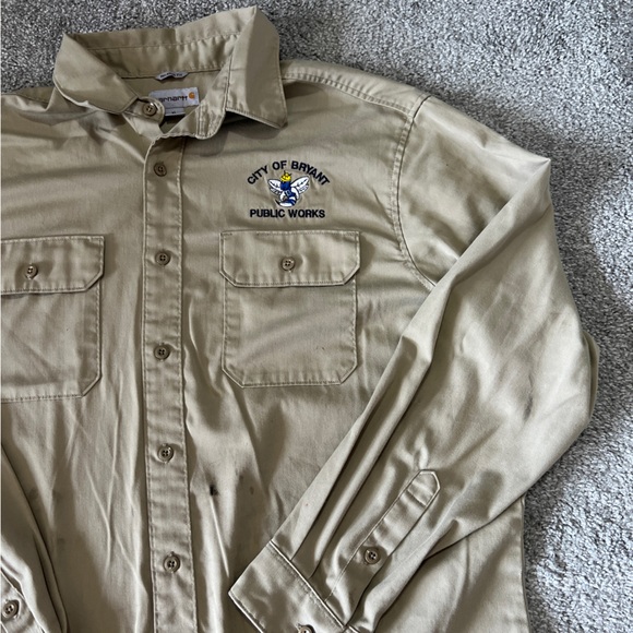 Carhartt shirt mens XL tan button casual gorpcore workwear outdoor camping - Picture 4 of 11